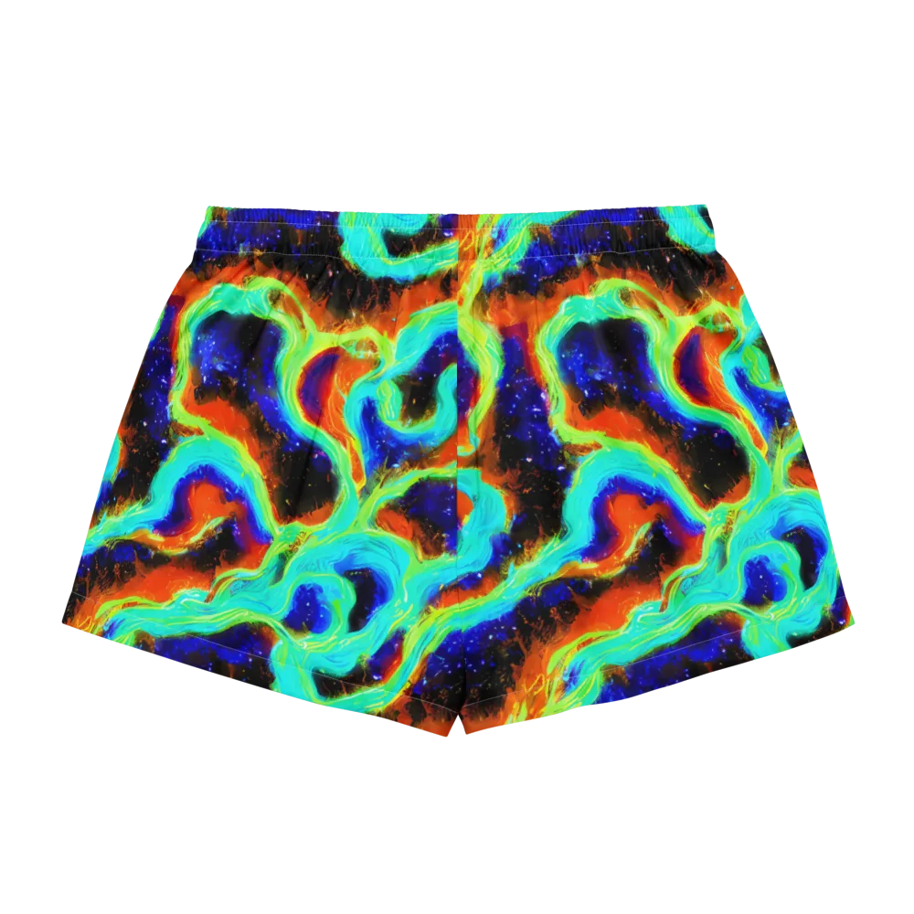 Solar Seafoam on Women's Pajama Shorts — Back
