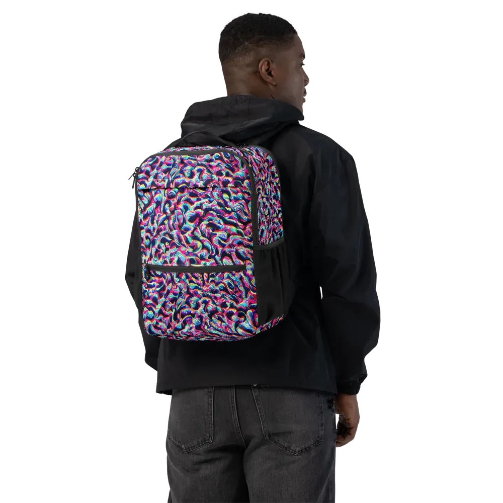 The Chromatic Wave on Utility Backpack — Back