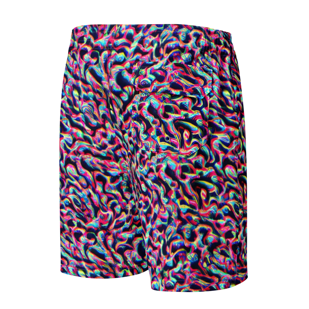 The Chromatic Wave on Men's Board Shorts — Back