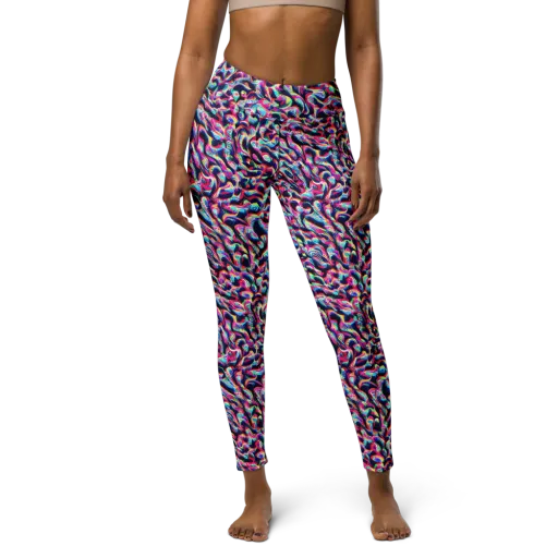 The Chromatic Wave on a Yoga Leggings