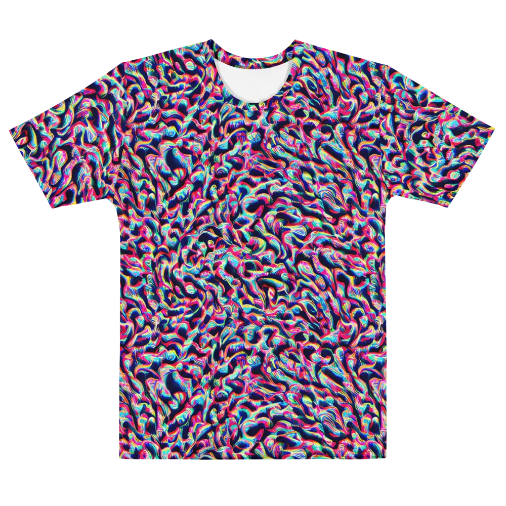The Chromatic Wave on Men's Cotton Crew Neck T-Shirt — Front