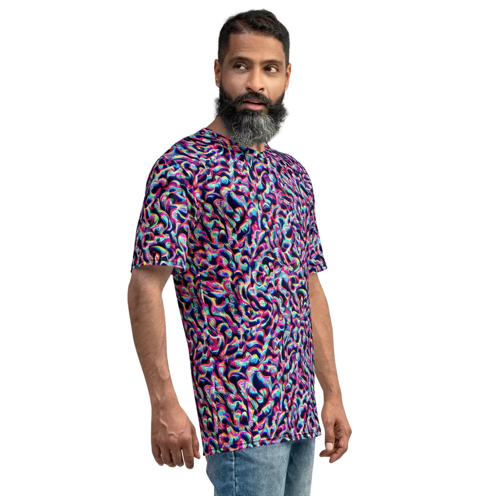 The Chromatic Wave on Men's Crew Neck T-Shirt — Right