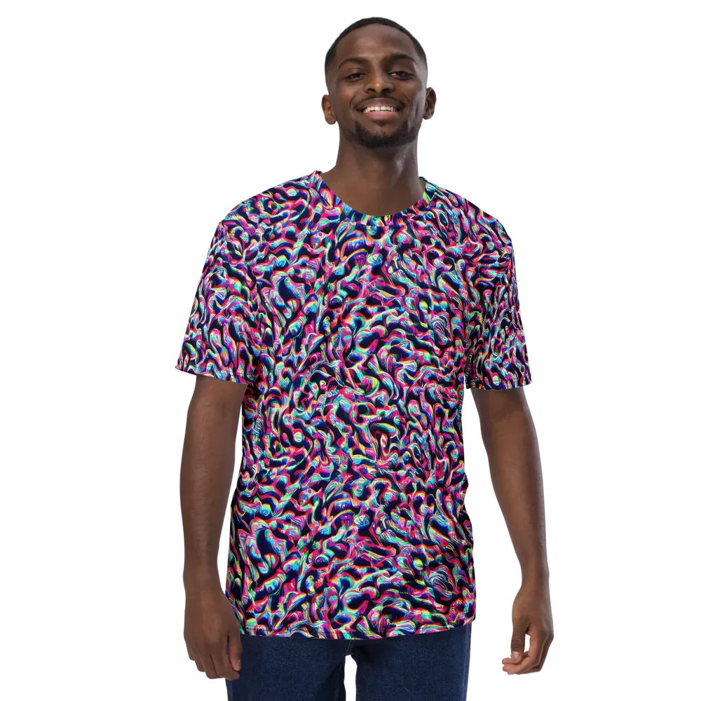The Chromatic Wave on Men's Crew Neck T-Shirt — Front