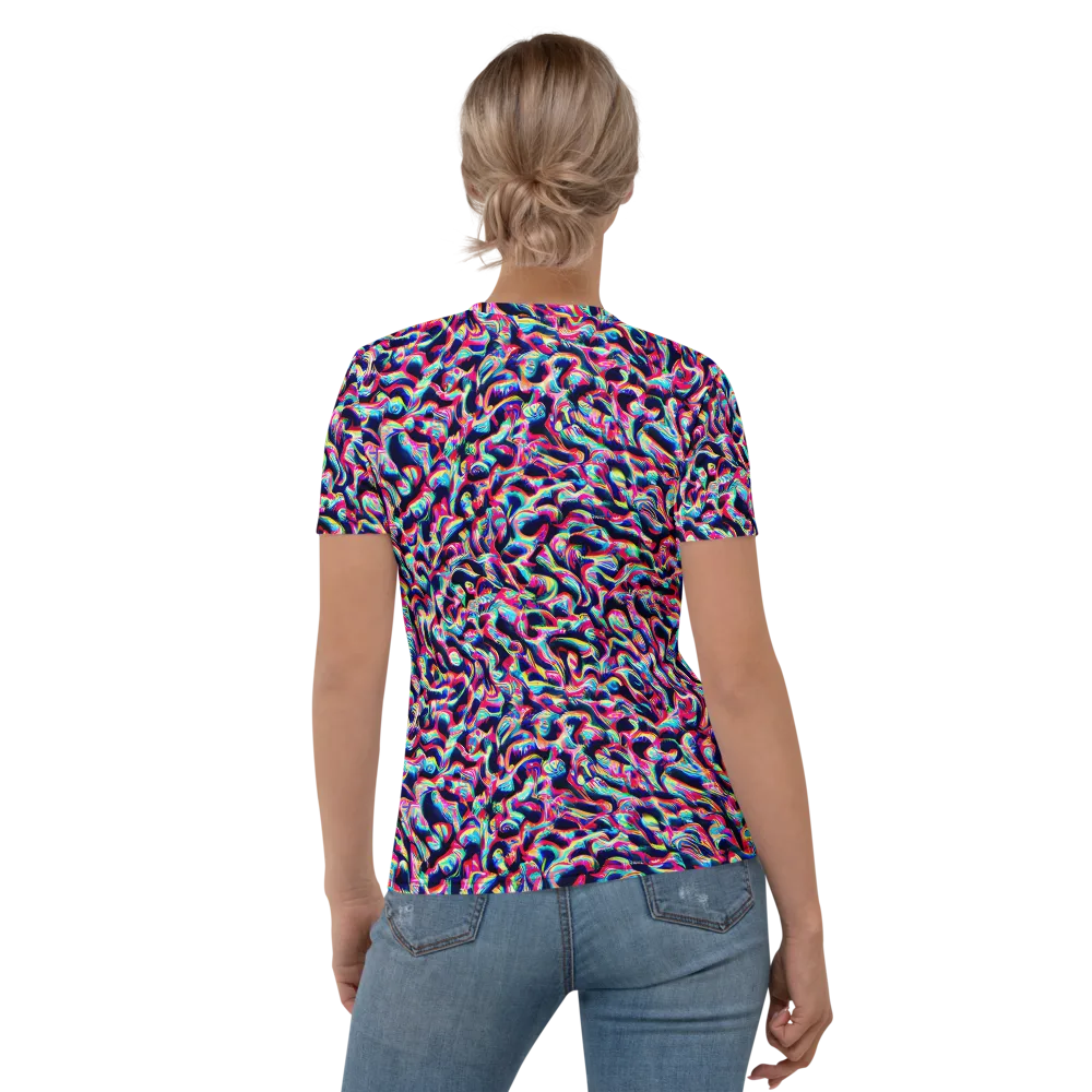 The Chromatic Wave on Women's Crew Neck T-Shirt — Back