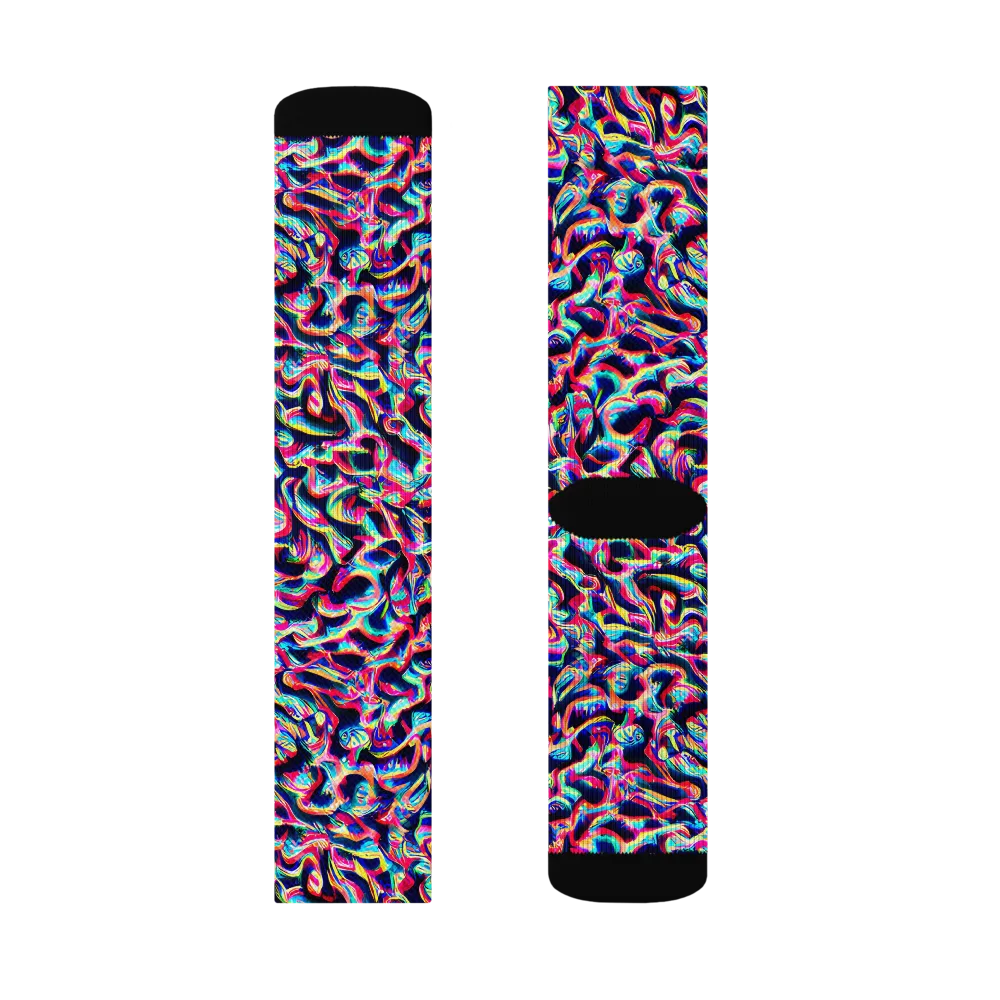 The Chromatic Wave on Socks — Right Sock