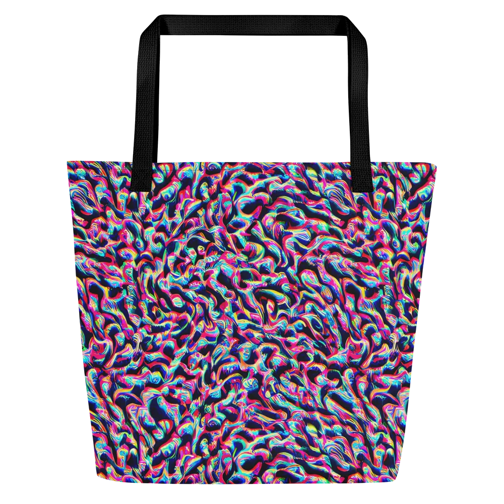 The Chromatic Wave on Large Tote Bag W/ Pocket — Front