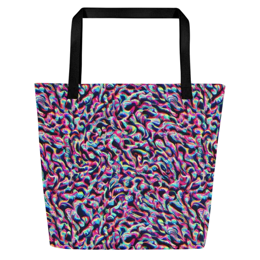 The Chromatic Wave on a Large Tote Bag W/ Pocket