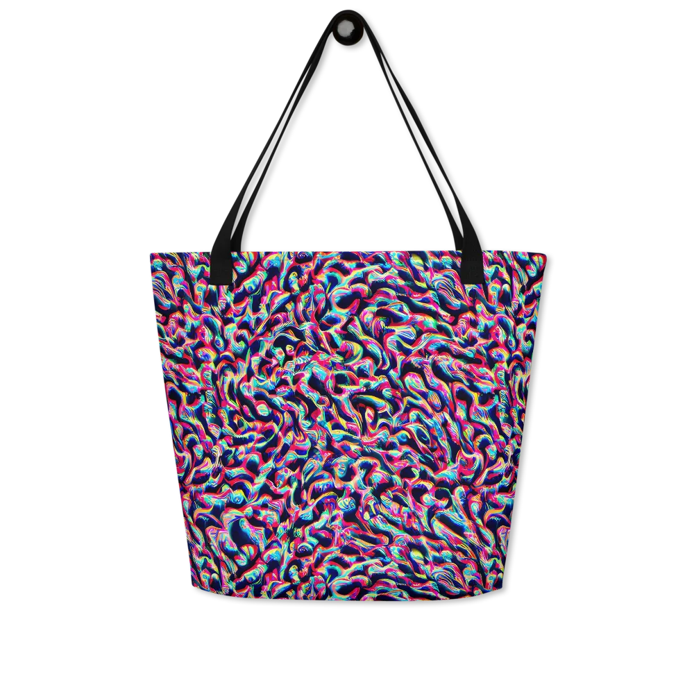 The Chromatic Wave on Large Tote Bag W/ Pocket — Front