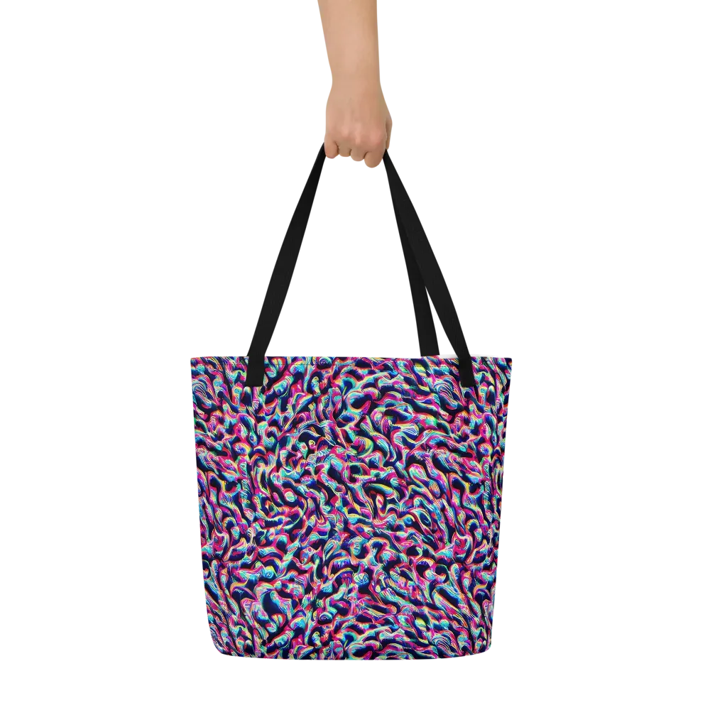 The Chromatic Wave on Large Tote Bag W/ Pocket — Front