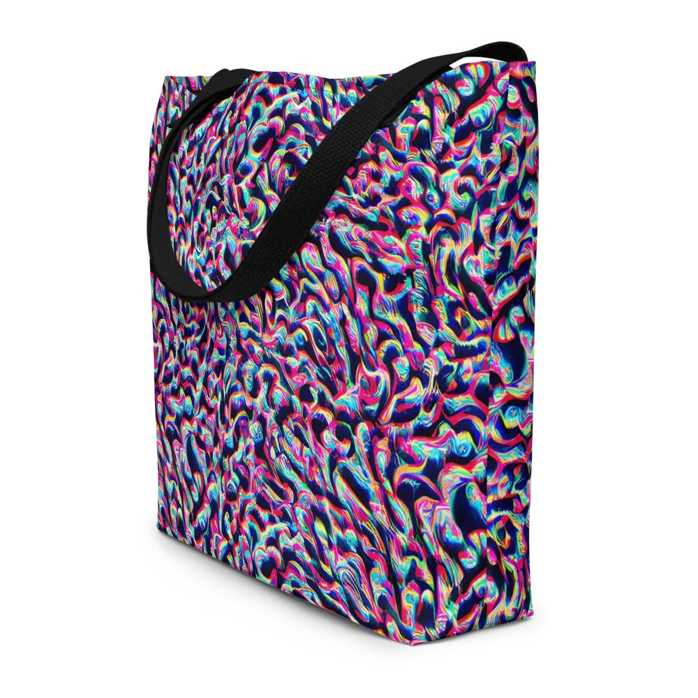 The Chromatic Wave on Large Tote Bag W/ Pocket — Front