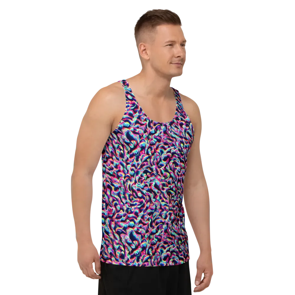The Chromatic Wave on Men's Tank Top — Right Front