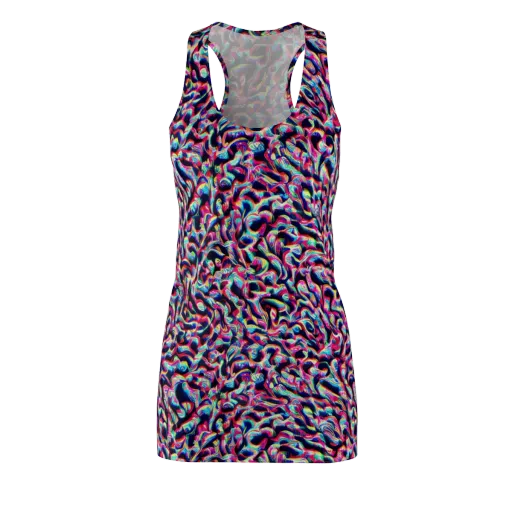 The Chromatic Wave on a Racerback Dress