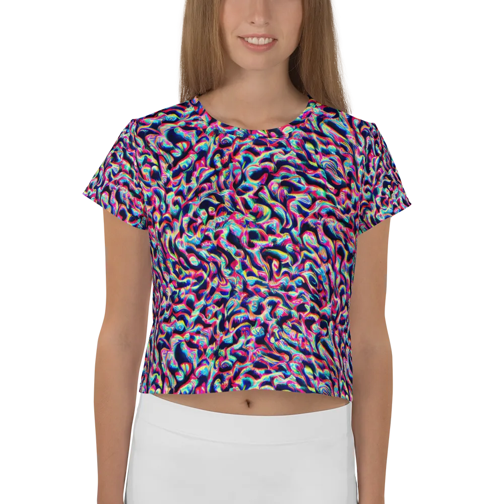 The Chromatic Wave on Crop Tee — Front