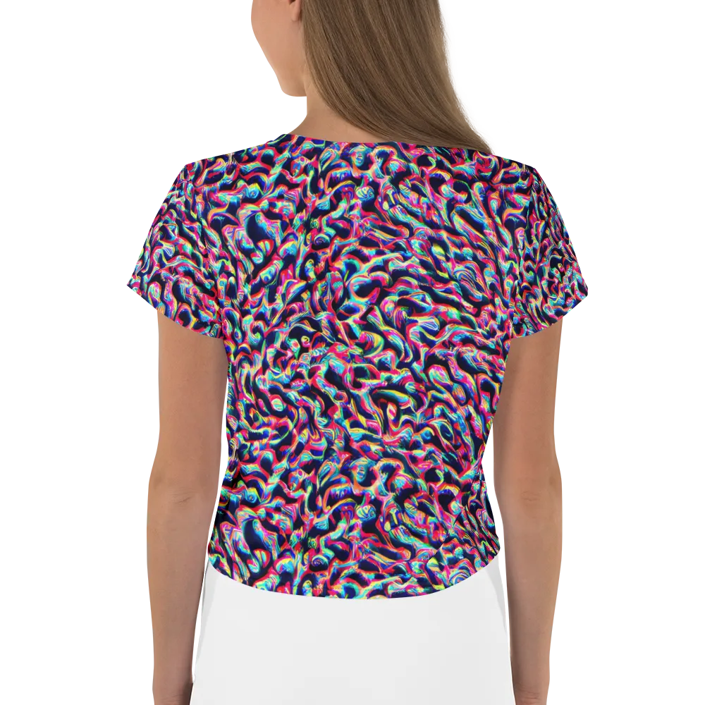 The Chromatic Wave on Crop Tee — Back