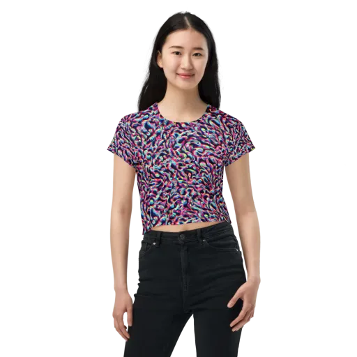 The Chromatic Wave on a Crop Tee
