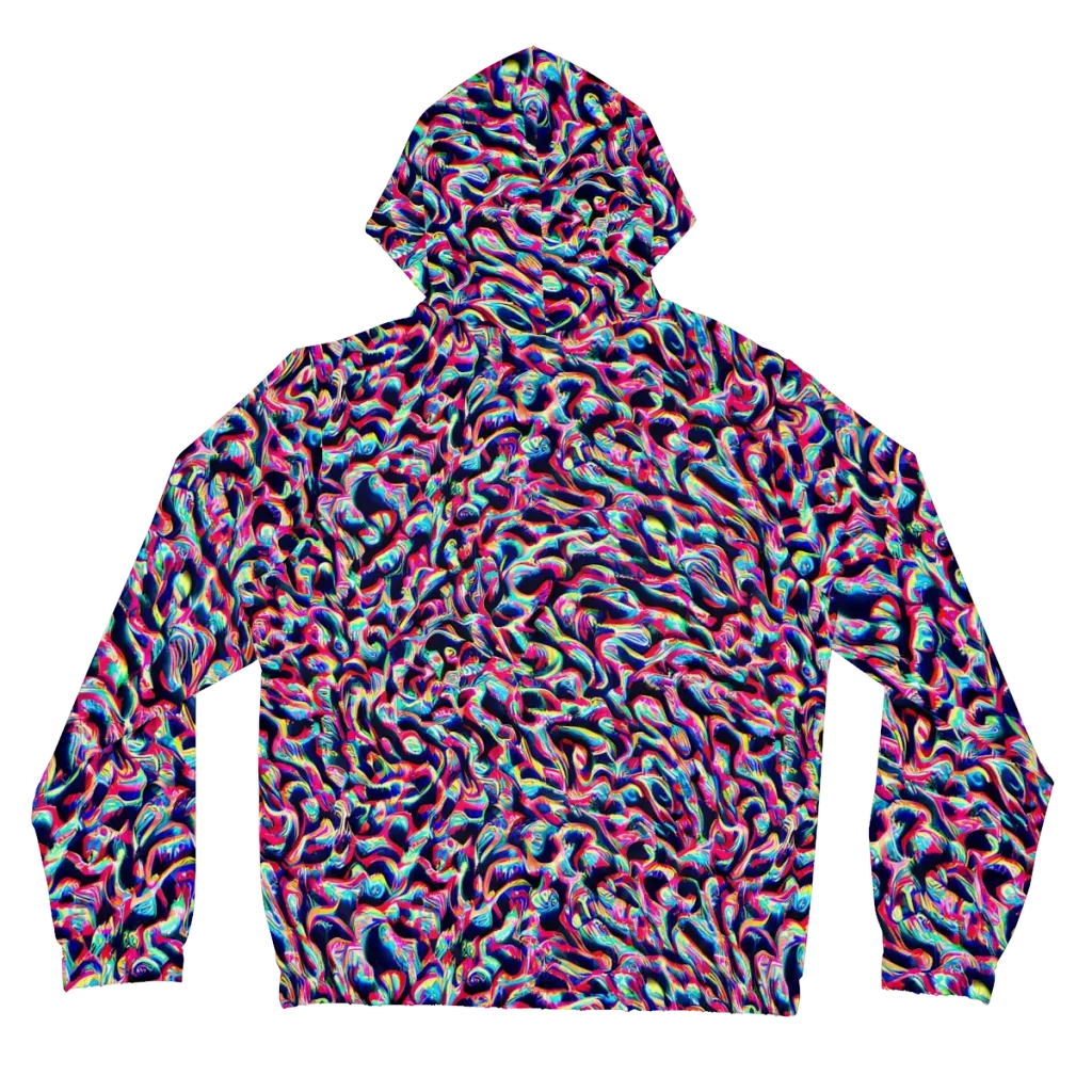 The Chromatic Wave on Women's Full-Zip Hoodie — Back