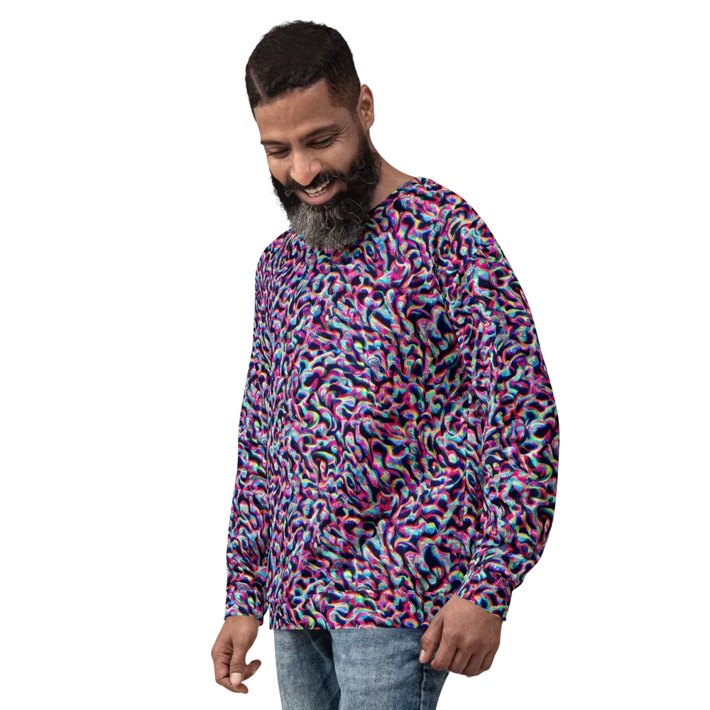 The Chromatic Wave on Sweatshirt — Left Front