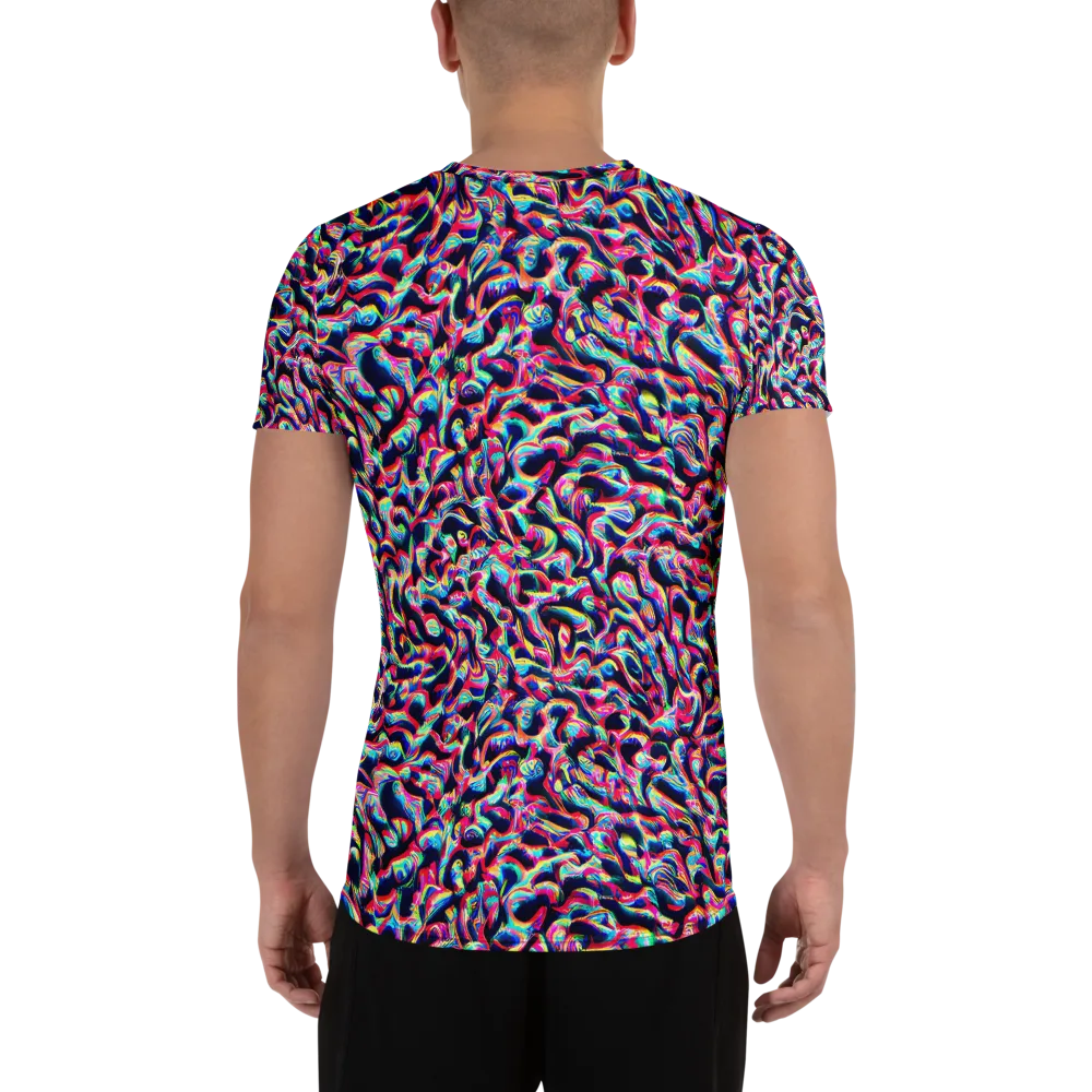 The Chromatic Wave on Men's Athletic T-Shirt — Back