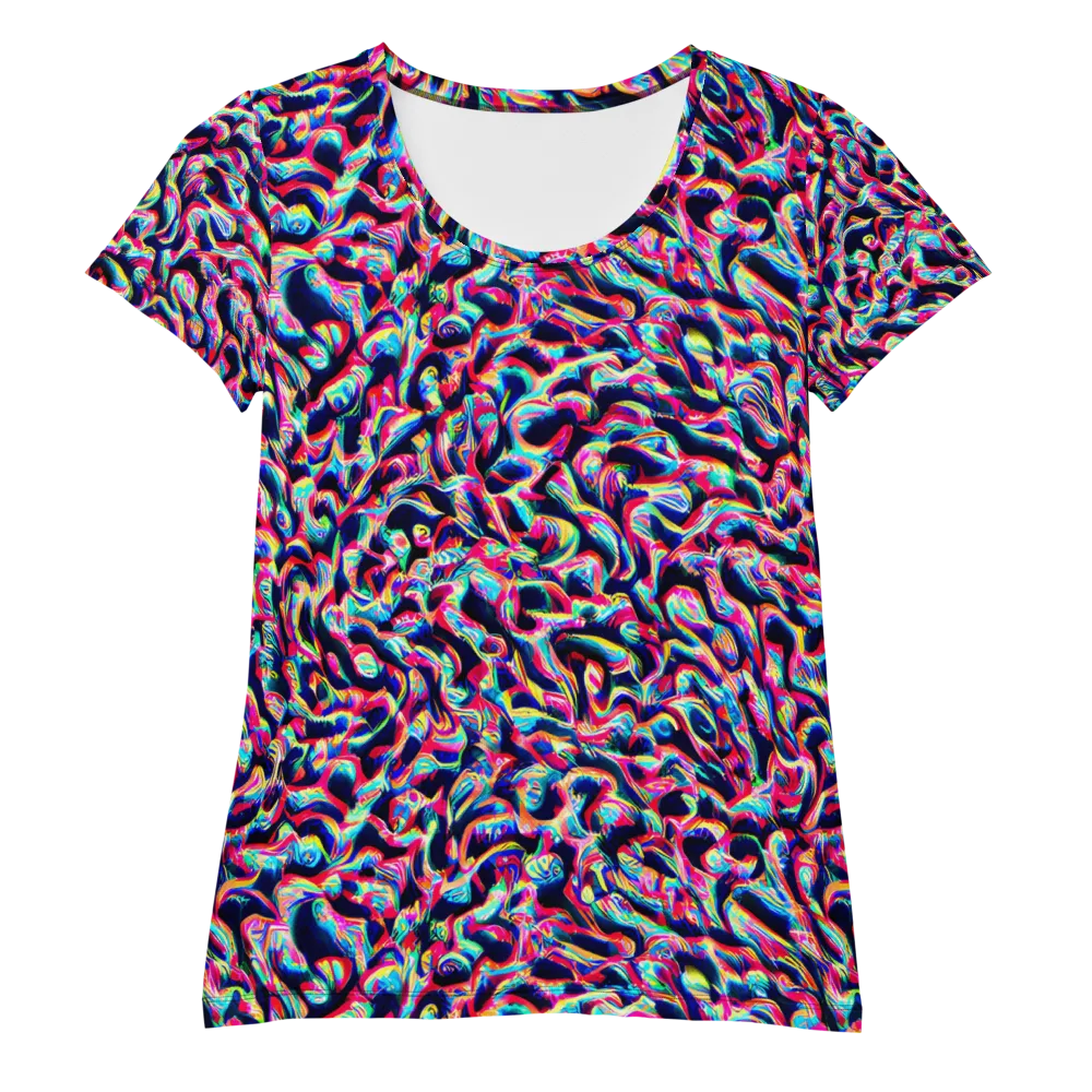 The Chromatic Wave on Women's Athletic T-Shirt — Front
