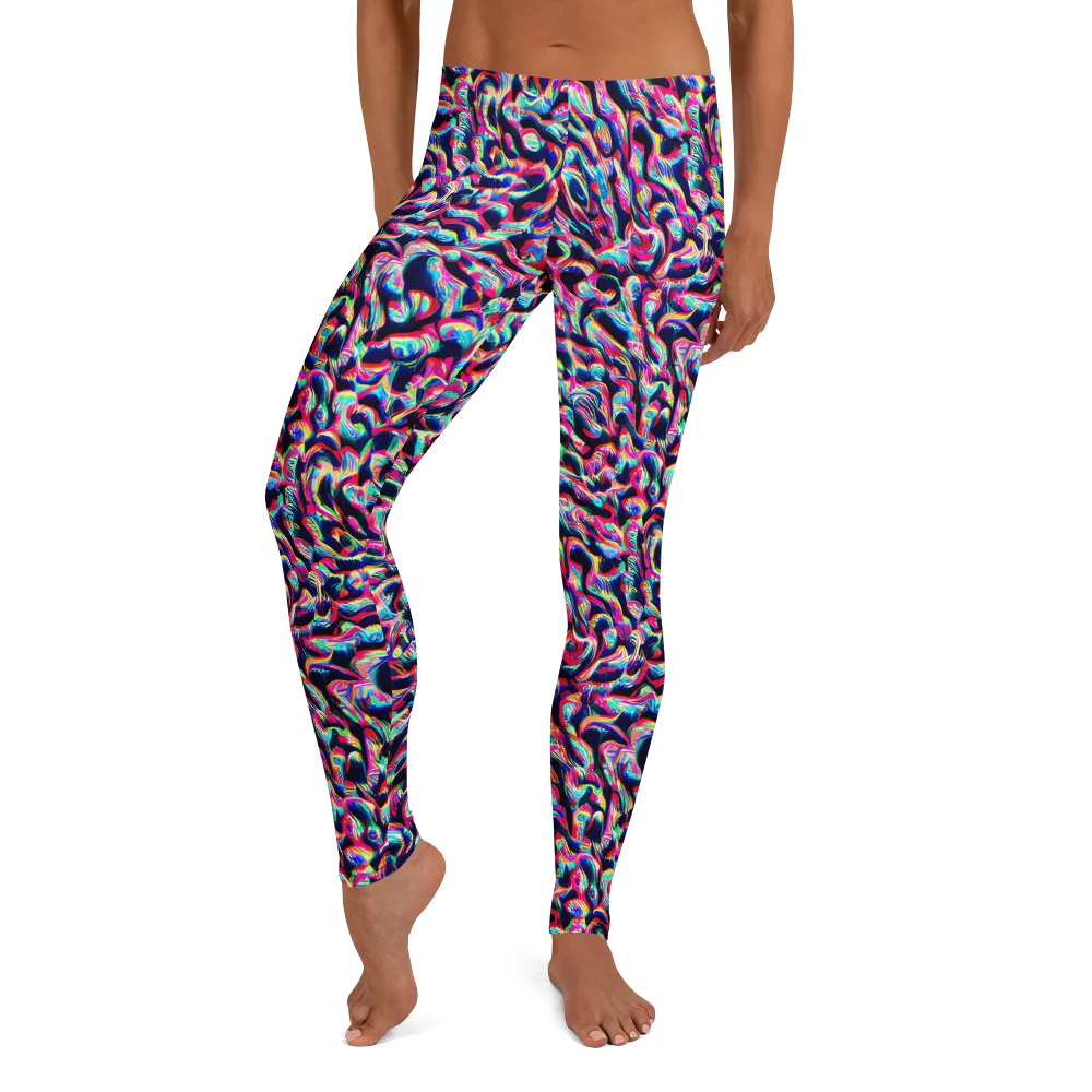 The Chromatic Wave on Leggings — Front