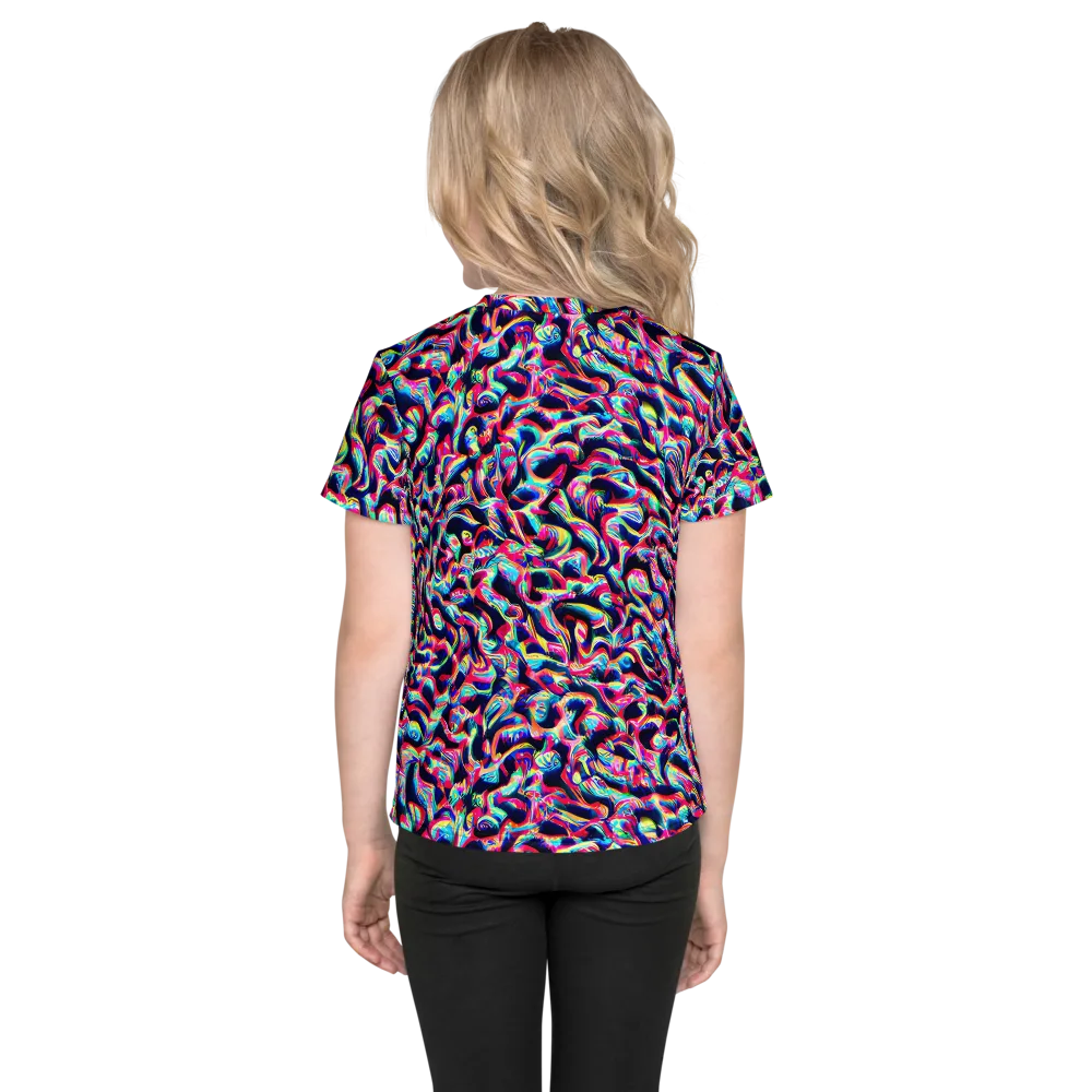 The Chromatic Wave on Kids Crew Neck T-Shirt — Back