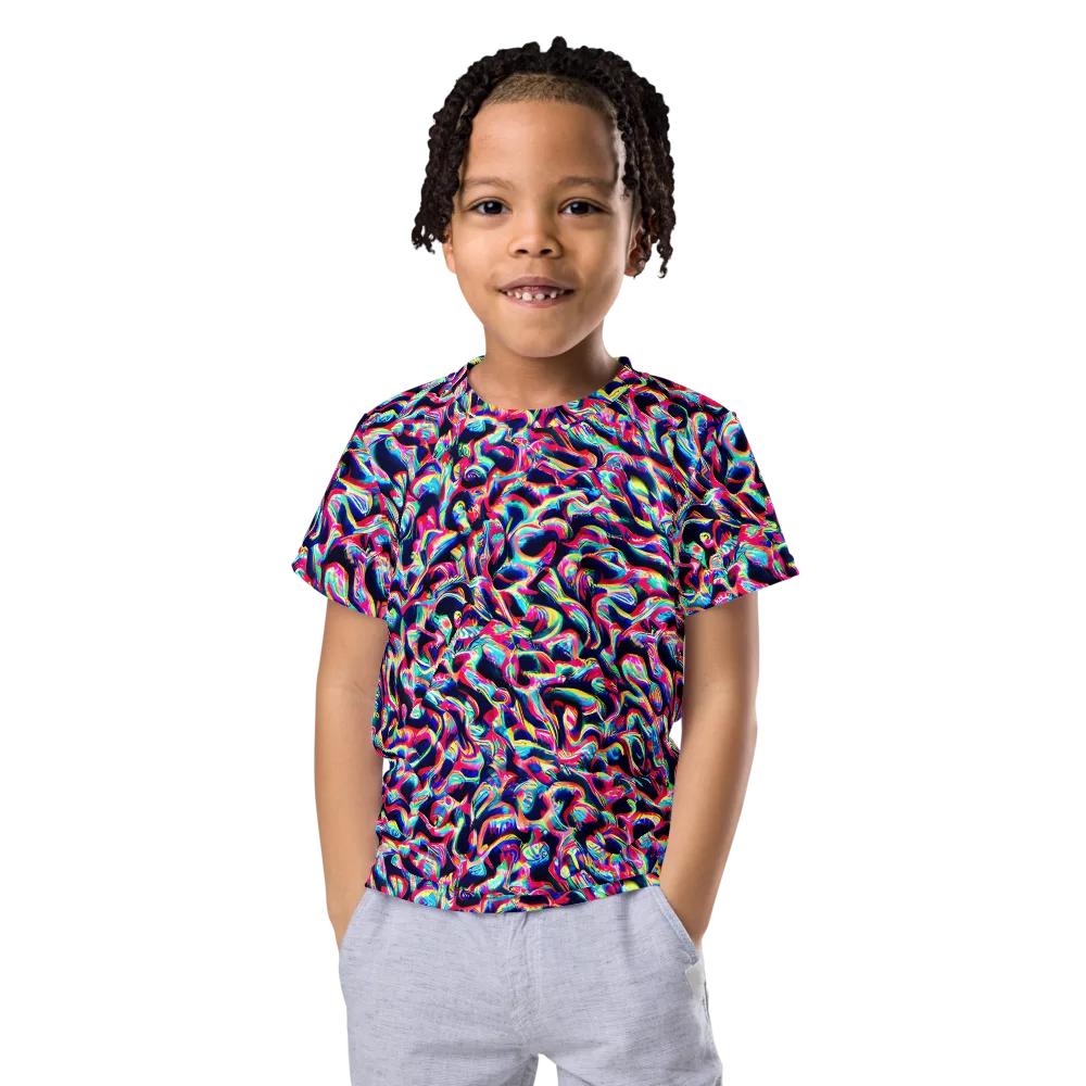 The Chromatic Wave on Kids Crew Neck T-Shirt — Front