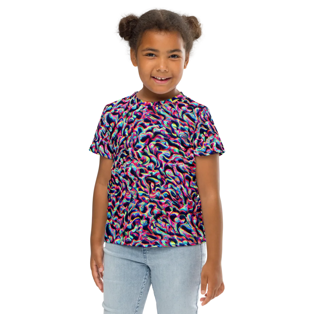 The Chromatic Wave on Kids Crew Neck T-Shirt — Front