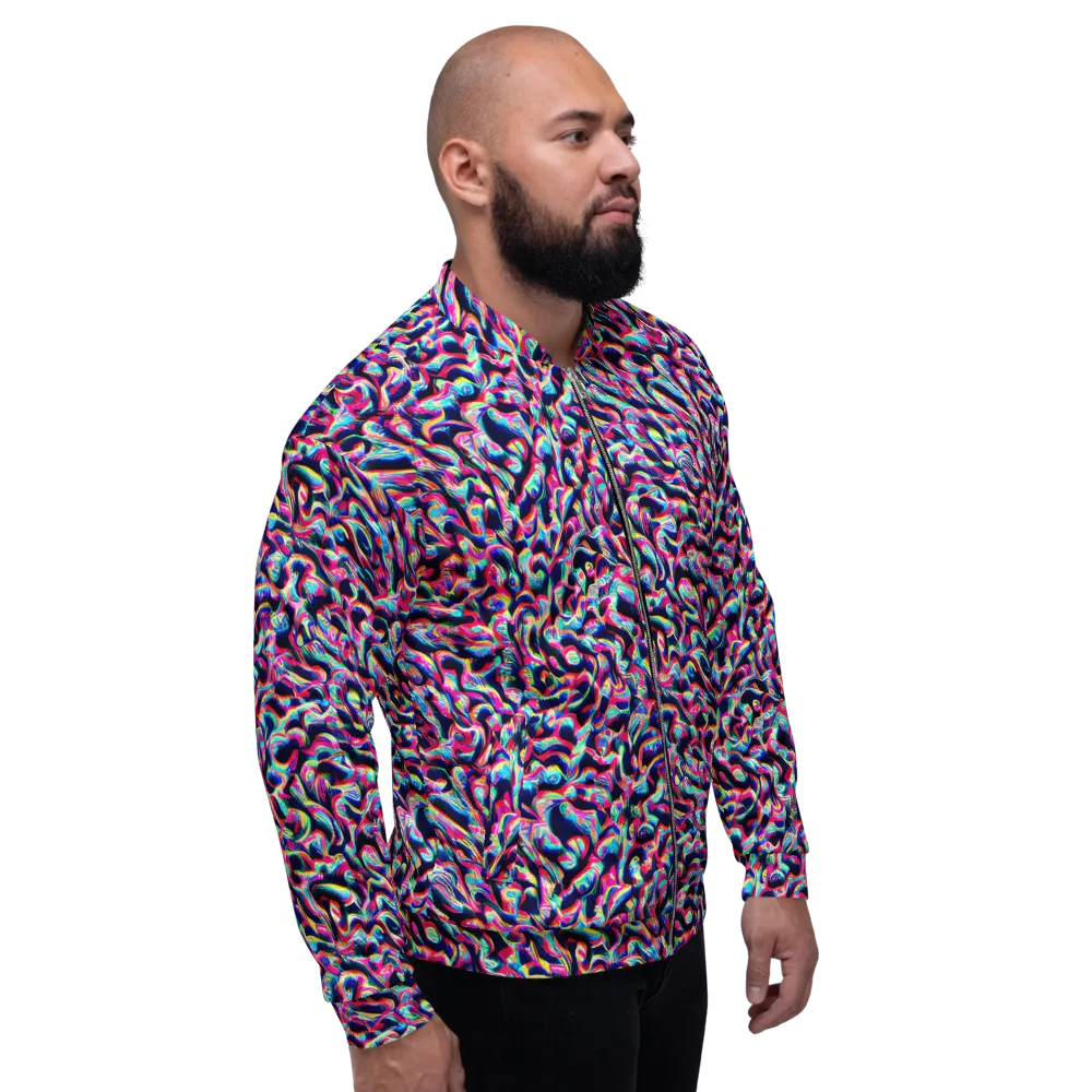 The Chromatic Wave on Bomber Jacket — Right