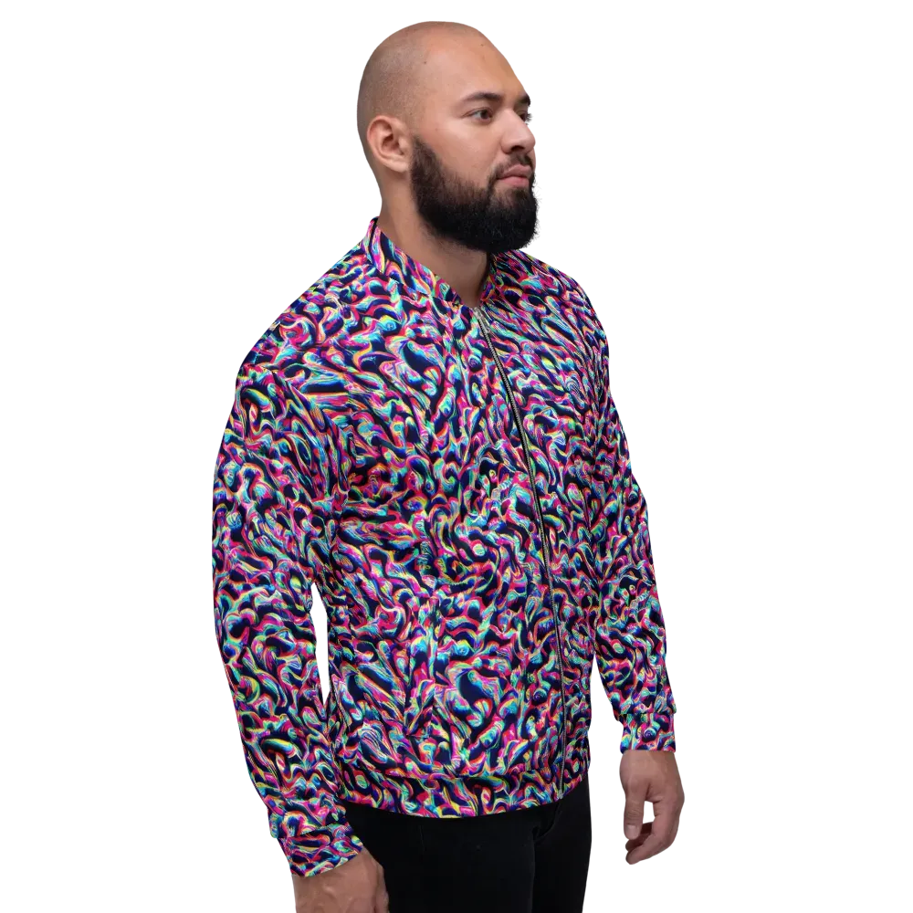 The Chromatic Wave on Bomber Jacket — Right