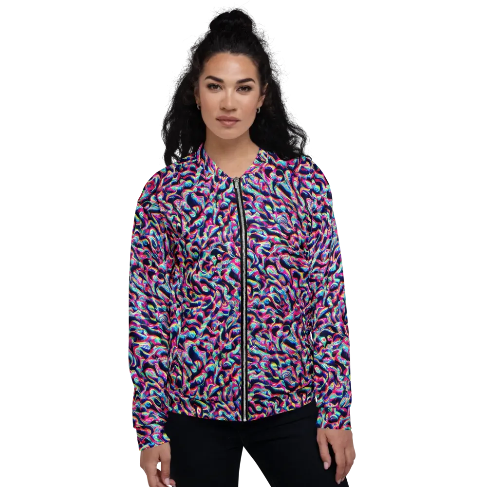The Chromatic Wave on Bomber Jacket — Front