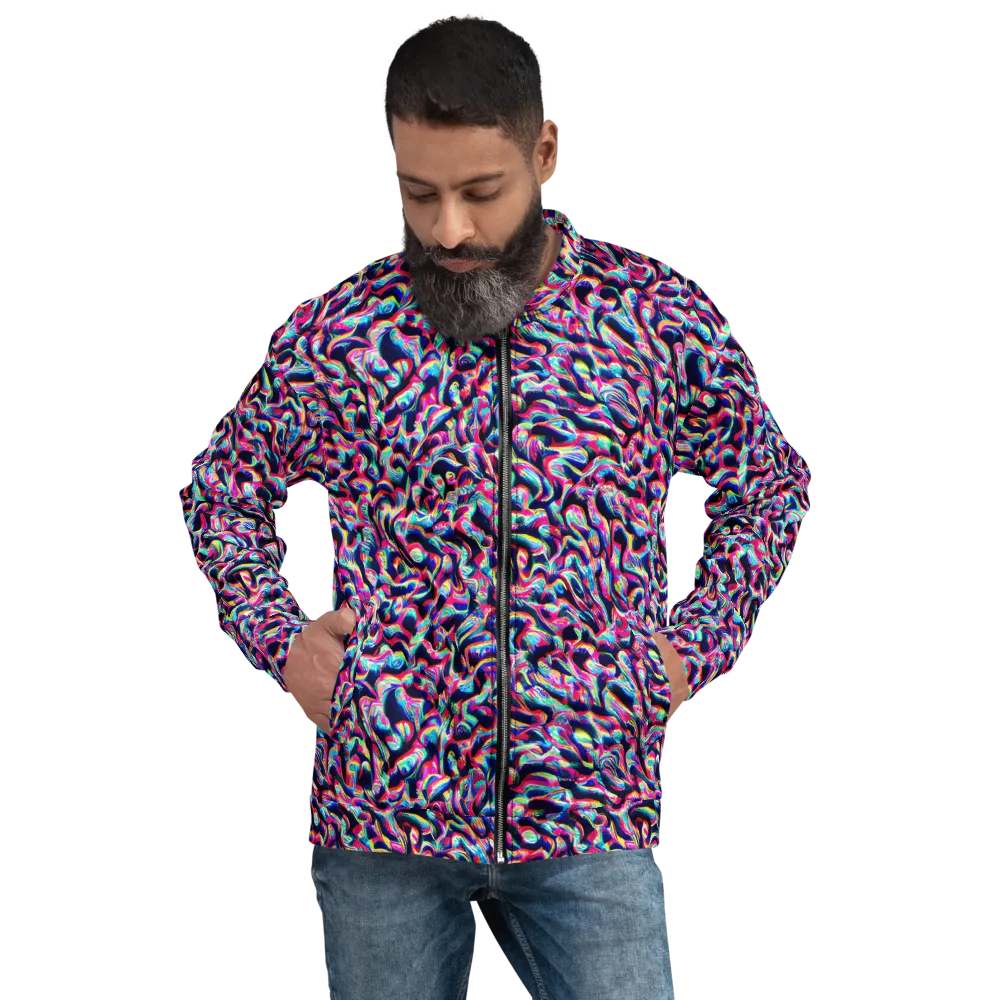 The Chromatic Wave on Bomber Jacket — Front