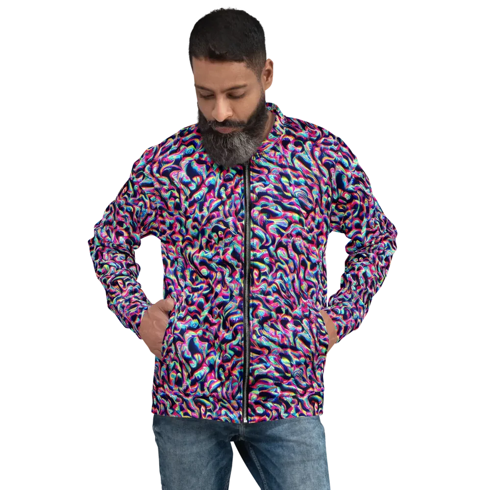 The Chromatic Wave on Bomber Jacket — Front