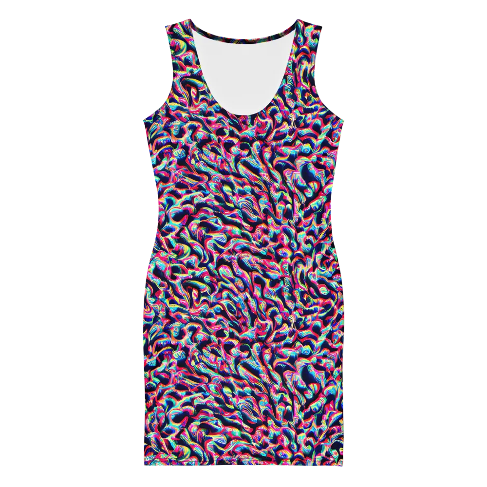 The Chromatic Wave on Bodycon Dress — Front