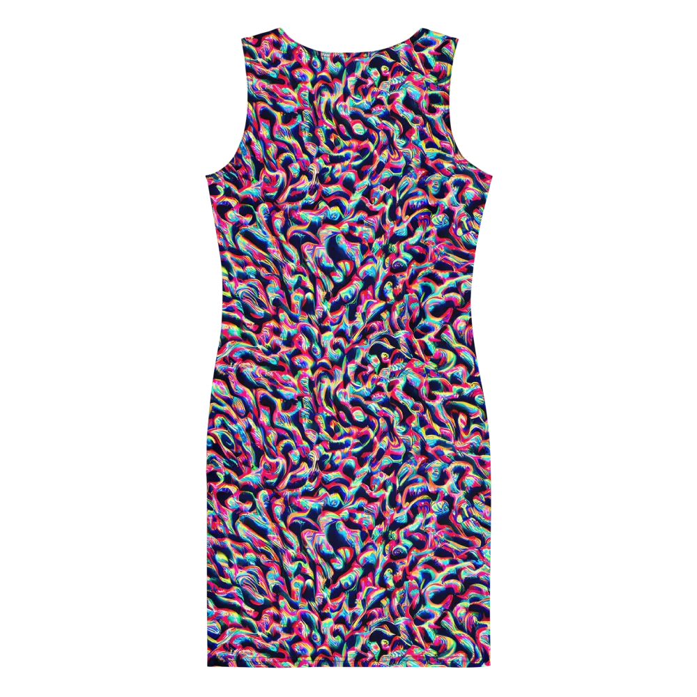 The Chromatic Wave on Bodycon Dress — Back