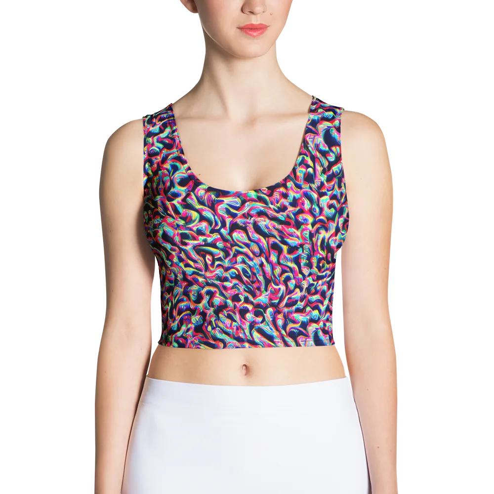 The Chromatic Wave on Crop Top — Front