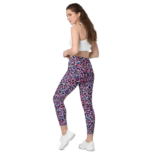 The Chromatic Wave on a Leggings with Pockets