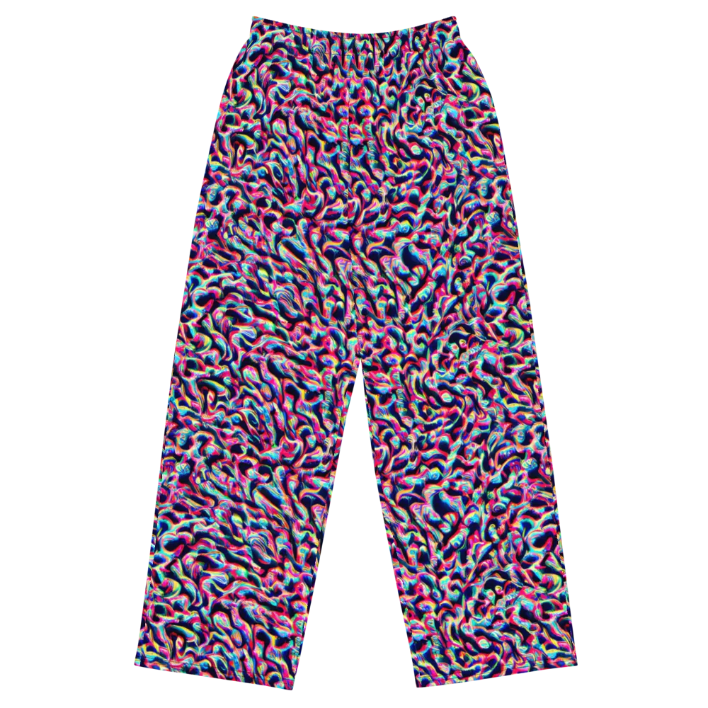 The Chromatic Wave on Wide-Leg Pants — Front