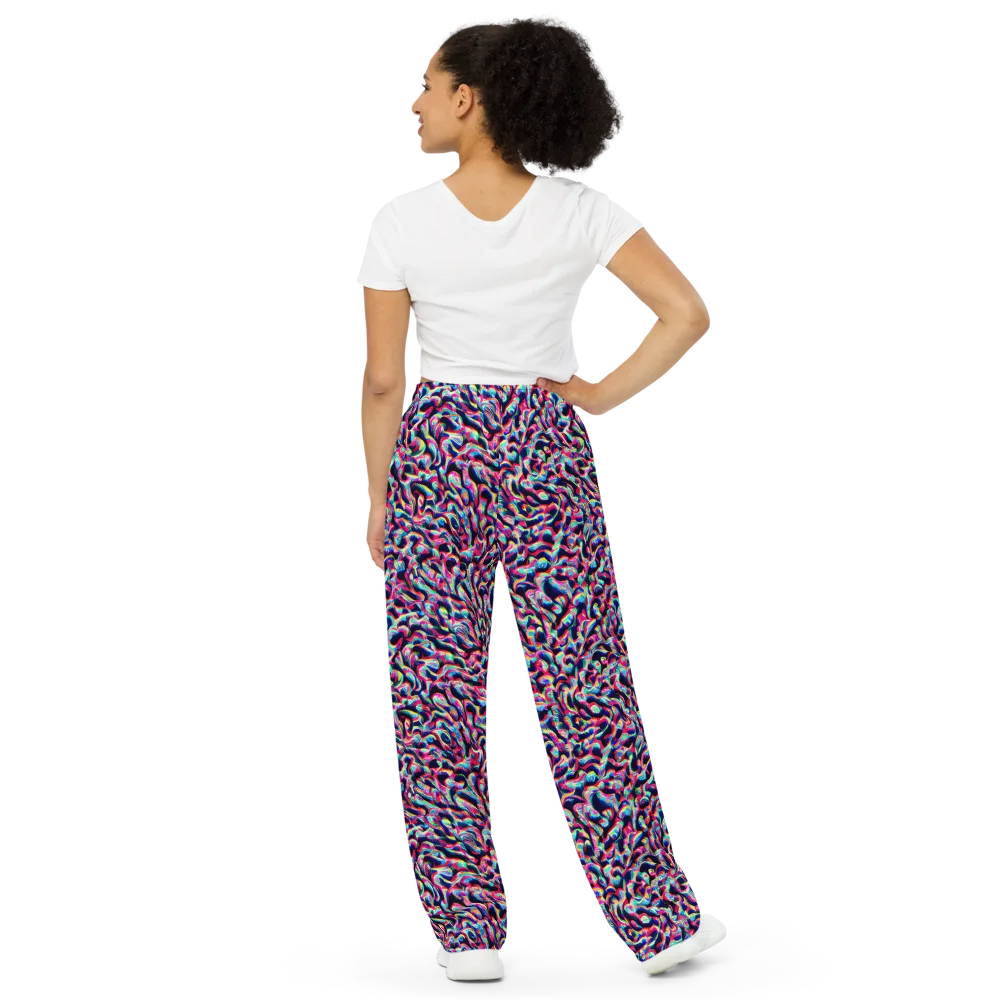 The Chromatic Wave on Wide-Leg Pants — Back