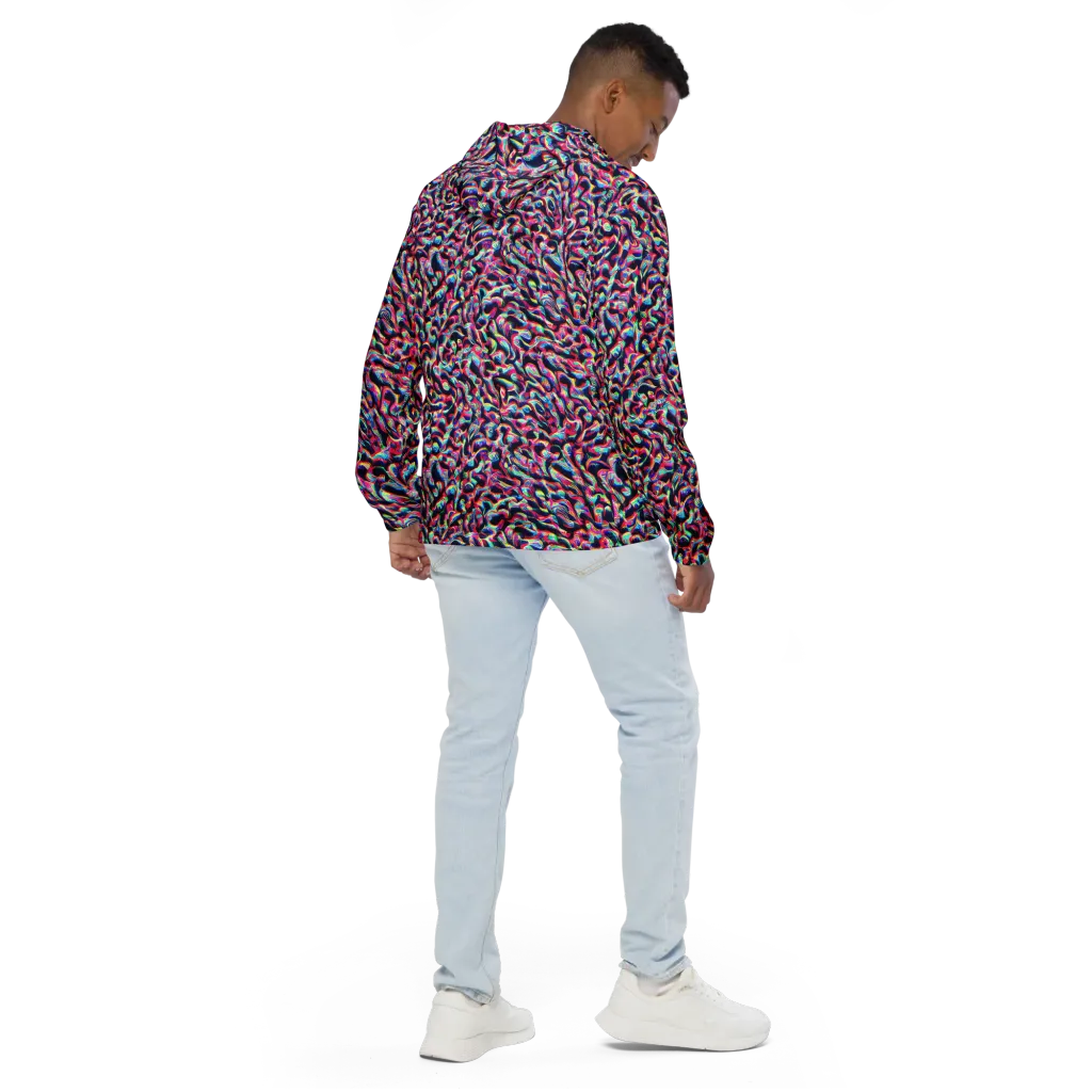 The Chromatic Wave on Men's Windbreaker — Back