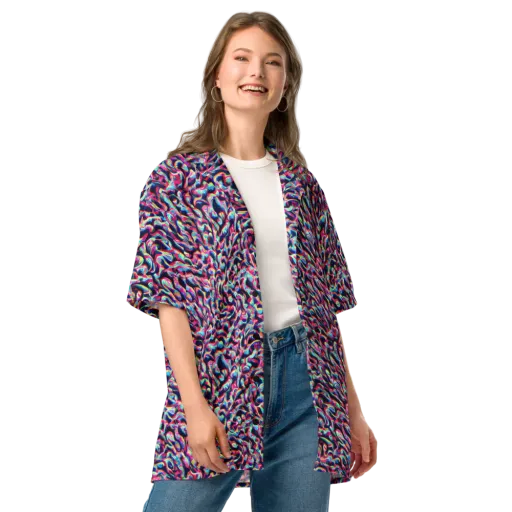 The Chromatic Wave on a Button Shirt