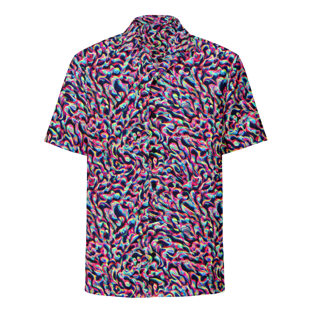 The Chromatic Wave on Button Shirt — Front