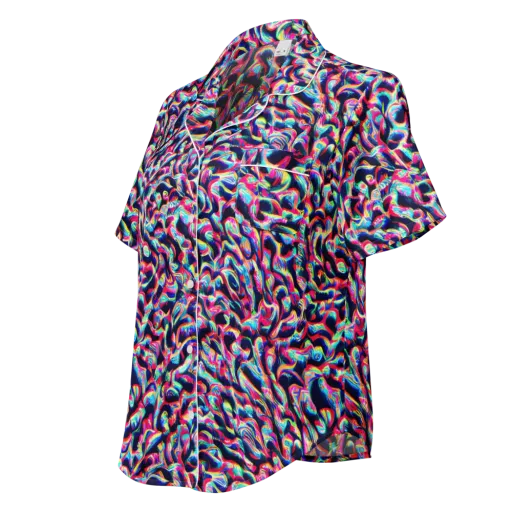 The Chromatic Wave on a Women's Short Sleeve Pajama Top