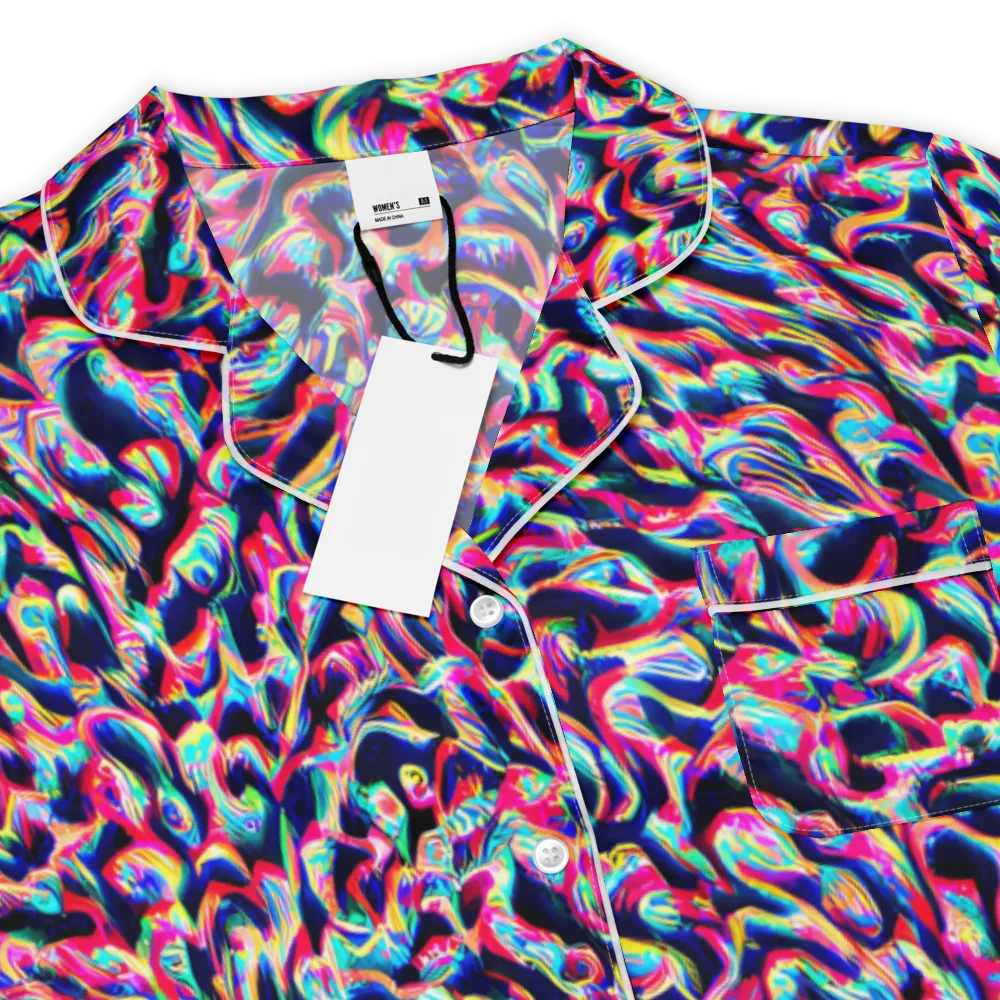 The Chromatic Wave on Women's Short Sleeve Pajama Top — Product details