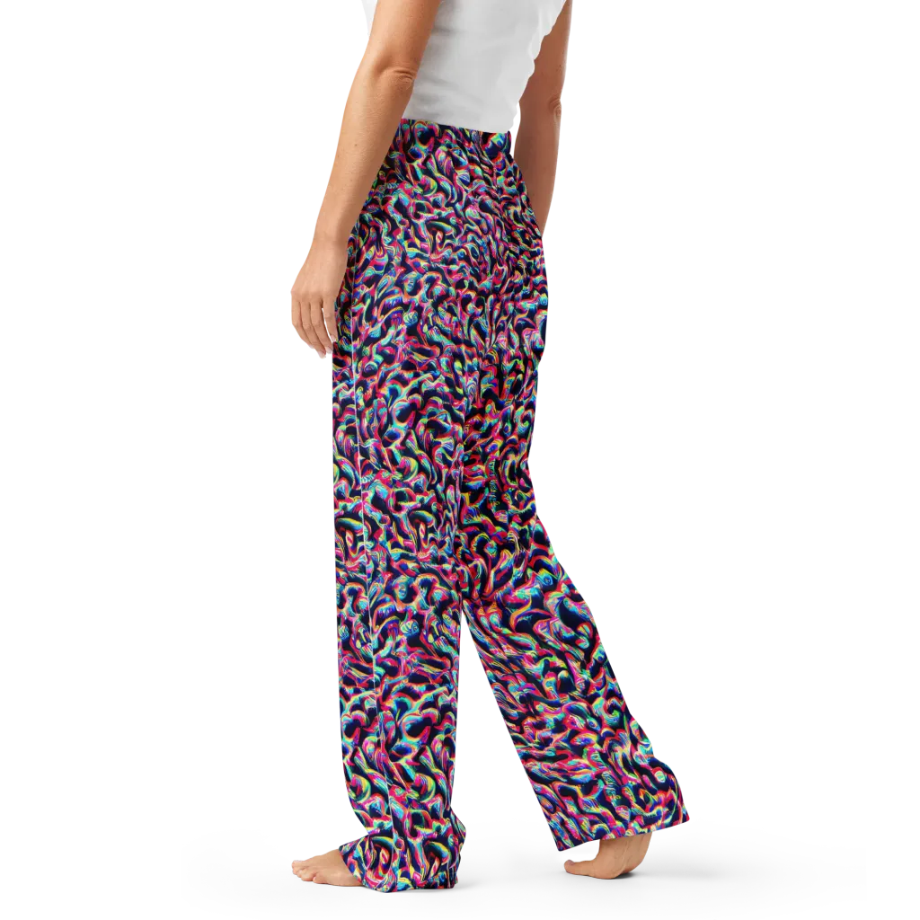 The Chromatic Wave on Women's Pajama Pants — Left
