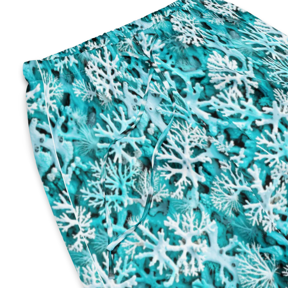 Aqua Coral Bloom on Women's Pajama Pants — Product details
