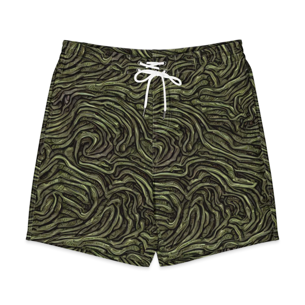 Moss Current on Men's Board Shorts — Front