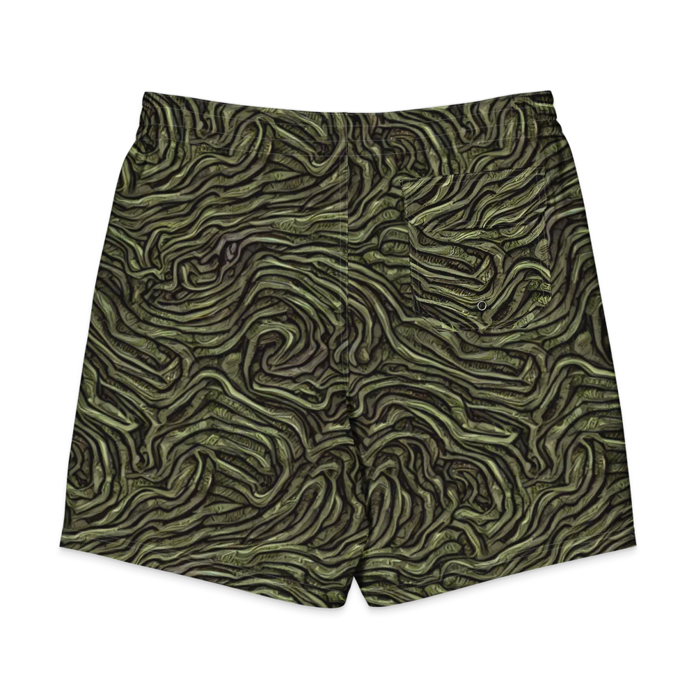 Moss Current on Men's Board Shorts — Back
