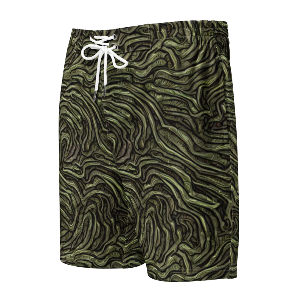 Moss Current on Men's Board Shorts — Front
