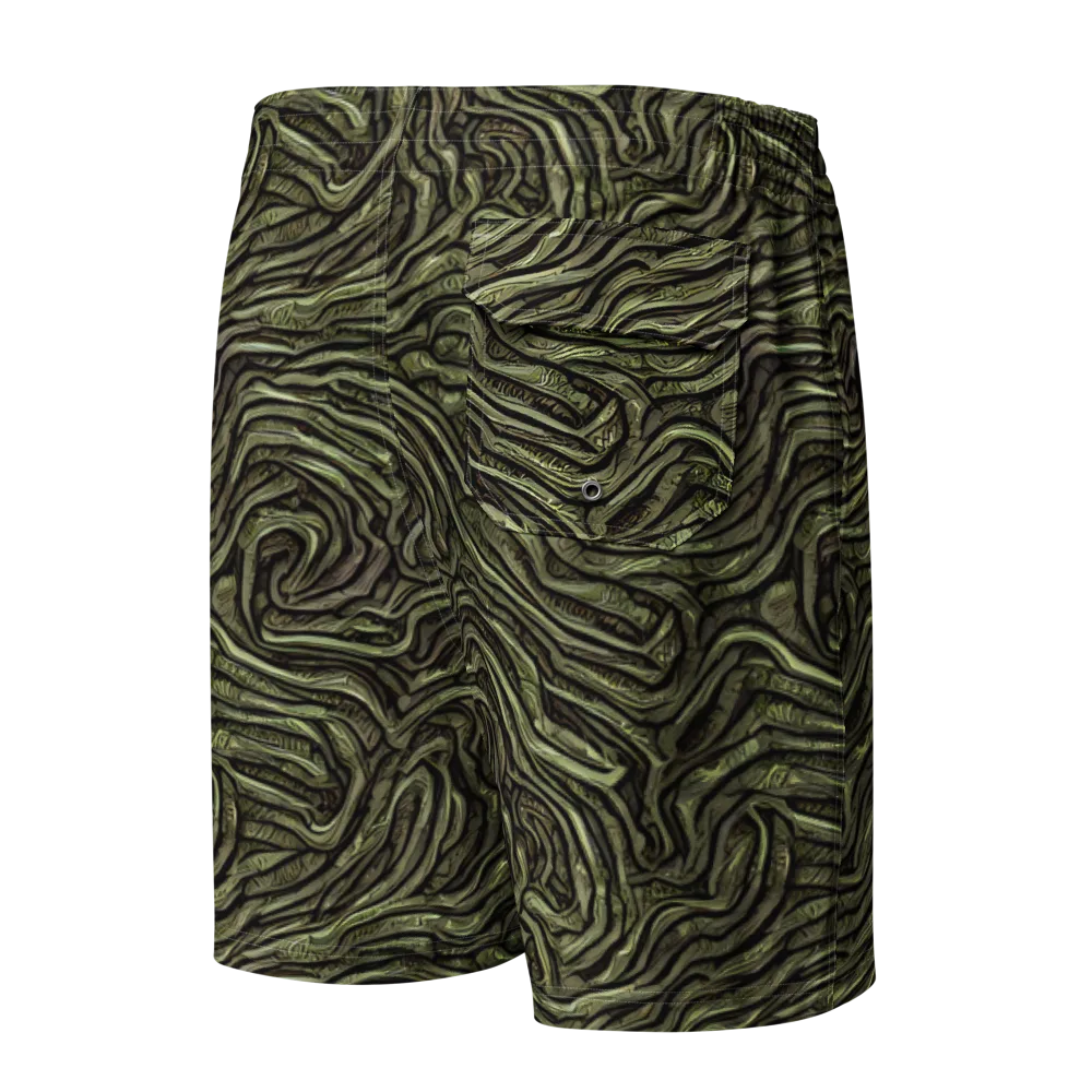 Moss Current on Men's Board Shorts — Back