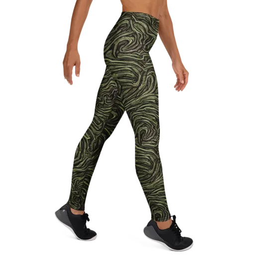 Moss Current on a Yoga Leggings